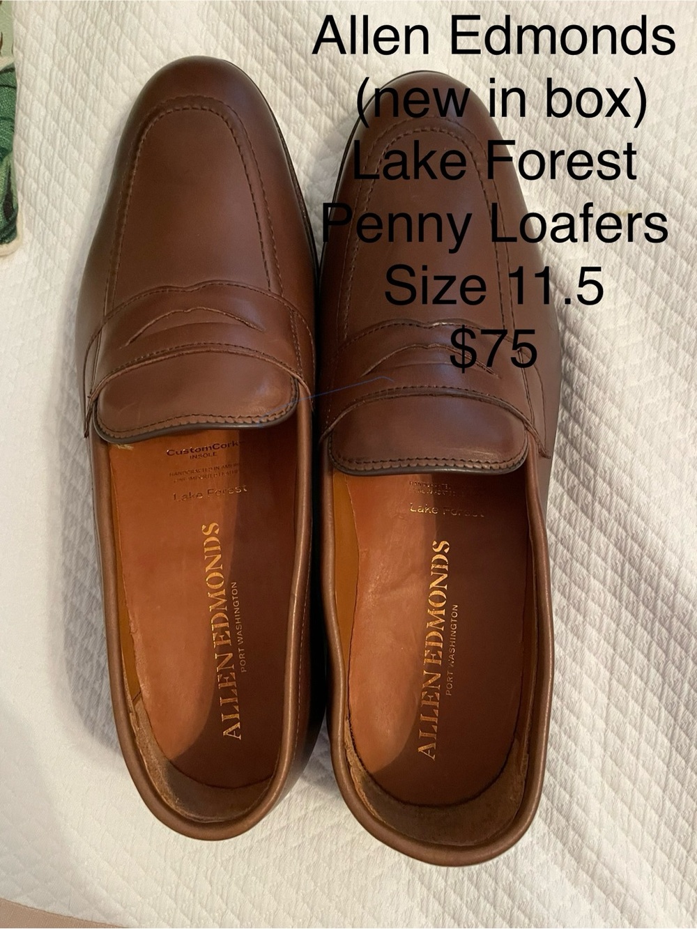 Allen Edmonds Lake Forest Penny Loafers Brown
